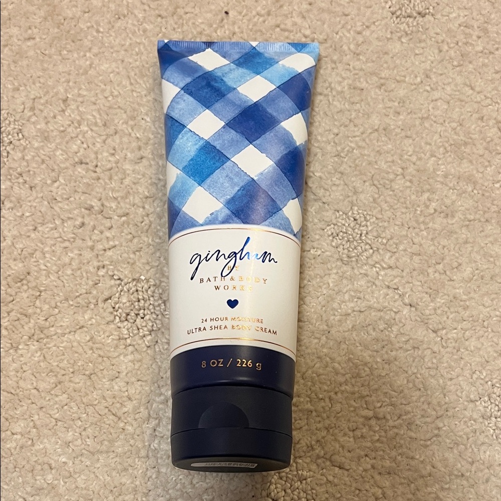 Bath & Body Works Gingham Ultra Shea Body Cream - Blue & White